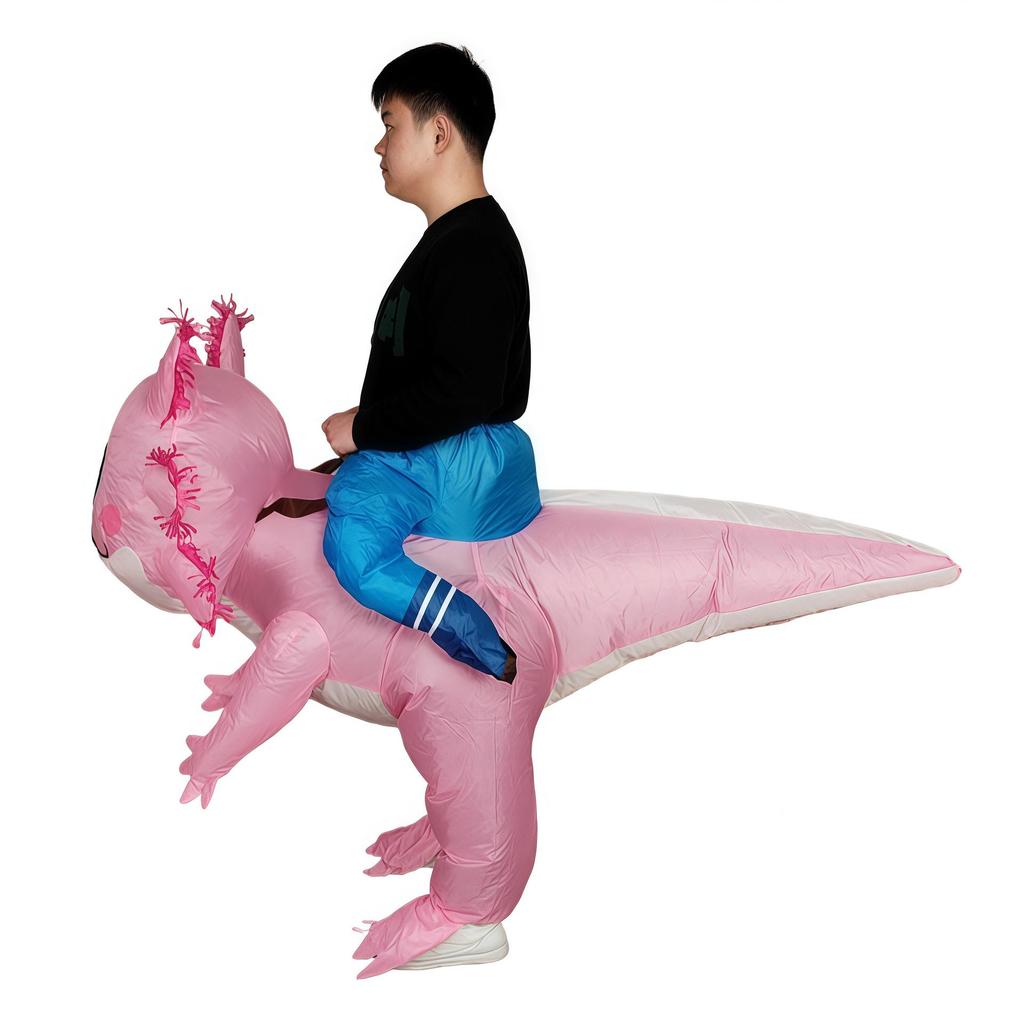 Salamander Inflatable Costume: Funny Walking Fish Party Prop