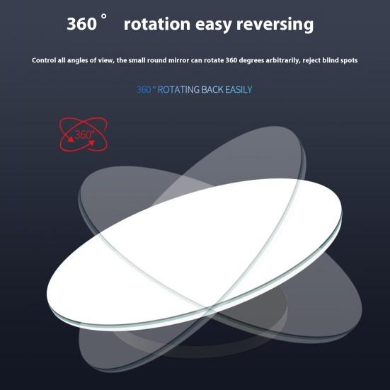 Einstellbare Auto-Totwinkelspiegel Weitwinkelansicht Rahmenloses Design Universelle Passform Einfache Installation 360 Grad drehbarer Konvexspiegel