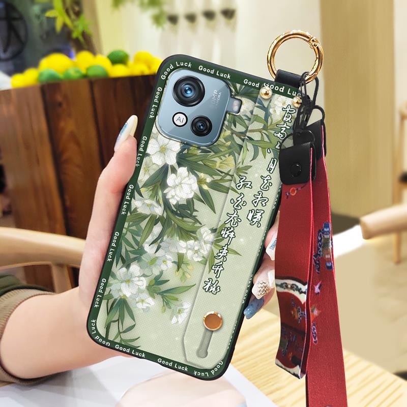 Durable Elderly lady Phone Case For Blackview Oscal C80 Back Cover Waterproof Ring Silicone Phone Holder Fashion Lanyard