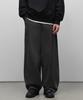 Double Knit One-Tuck Wide Lounge Sweatpants [Dark Gray]