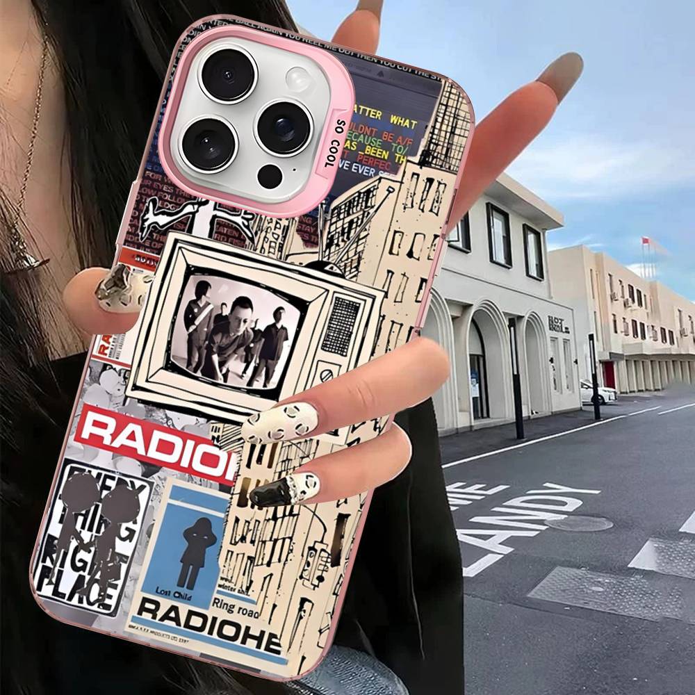 Fashion Design Radiohead Phone Case For iPhone 17 16 15 14 13 MAX Matte Shockproof Back Anti Fall Matte Cover