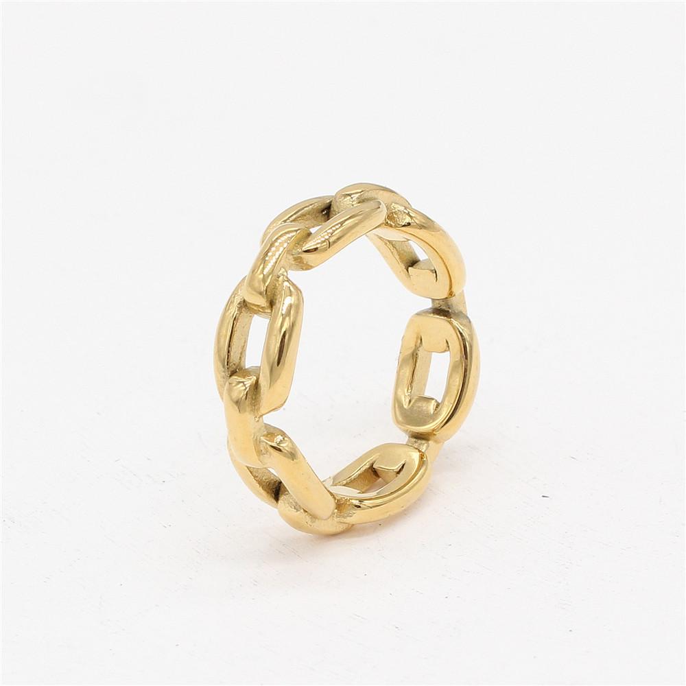 Fashion Simple European and American Cold Wind Chain Jewelry Accessories Party Gift Ring