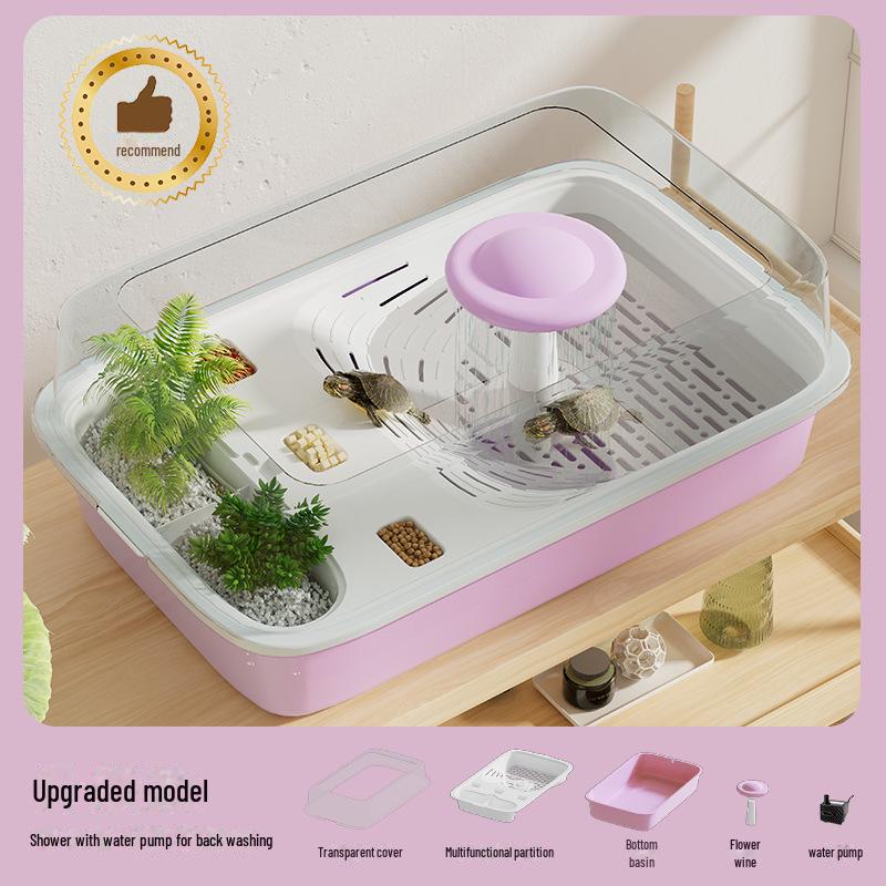"Turtle Tank: Home Landscaping Eco Aquarium for Small/Medium Turtles - Ideal for Balcony and Living Room"