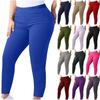 Leggings Modellanti a Vita Alta da Donna Taglie Forti Vita Elastica Gambe Pantaloni Lunghi