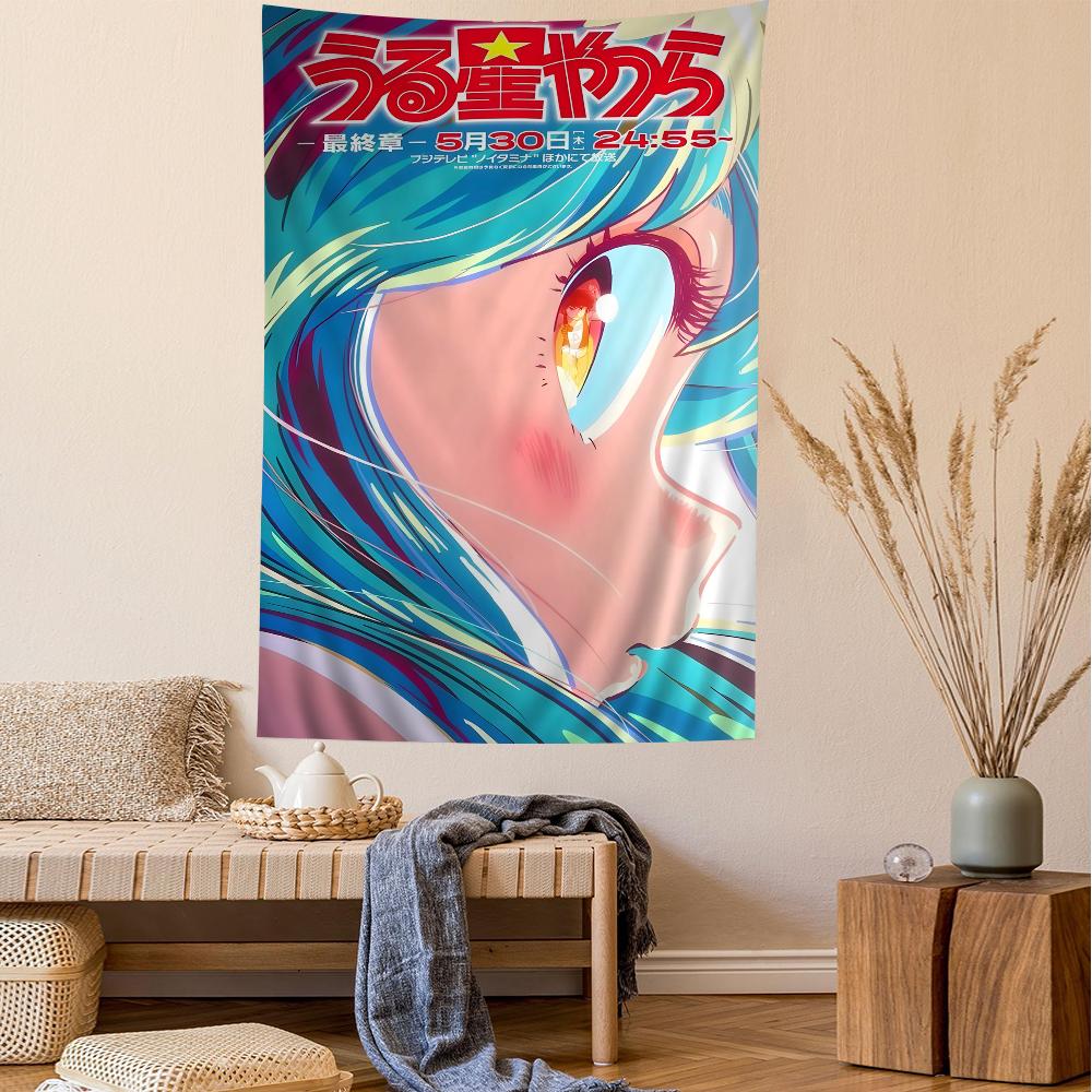 Urusei Yatsura Anime Cartoon Tapestry Wall Hanging Decoration Household Home Decor for Living Room Bedroom Dorm