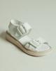 Sandals with Two Buckles 404 36 White Leather