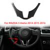 Carbon Fiber Car Steering Wheel Cover Trims Cover Frame For Mazda 3 Axela BM BN 2014 2015 20162006 2005 Accesorios Para El Coche