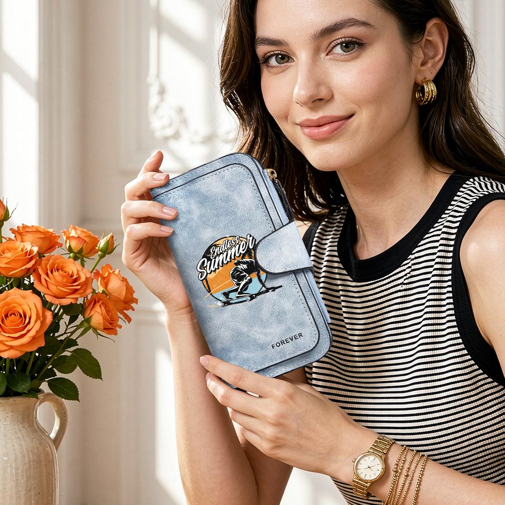 Endless Summer Print Purse Casual Card Holders Fashion Daily Portable Wallets