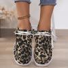 Moda Novas Mulheres Flats Rodada Toe Sapatos Baixos para Mulheres Plataforma Lace-up Leopard Corlor Sapatos Femininos Outdoor Moda Leve Casual Flats
