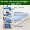 1PC Waterproof Urine-Proof Fitted Sheet, Diamond Quilted Mattress Protector, Elastic Band, Quilted Diamond Pattern  No Pillowcases
