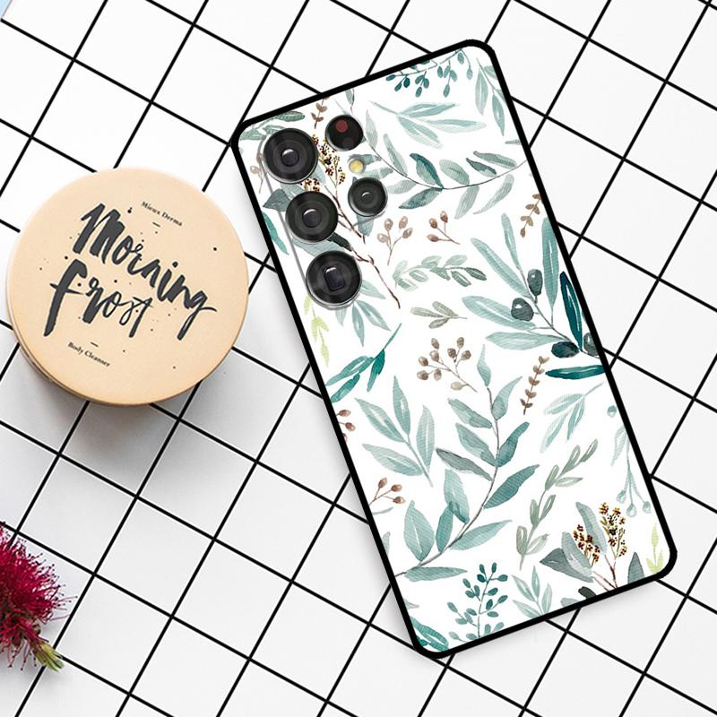Eukalyptus-Lavendel-Hülle für Samsung Galaxy S21 S22 S23 S24 S25 Ultra S9 S10 S25 Plus S25 FE S20 FE Handyhülle
