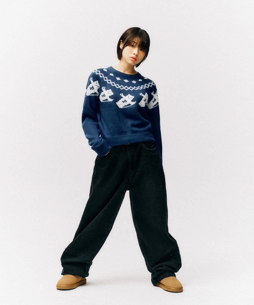 PHYSICAL DEPARTMENT Yoga Bear Nordic Knit_Black