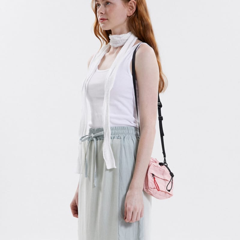 PINK PINEAPPLE CREASE MUFFLER_WHITE
