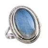 Natürlicher Labradorit Edelstein 925 Massiv Sterlingsilber Schmuck Ring Gr.8.5 S7J59