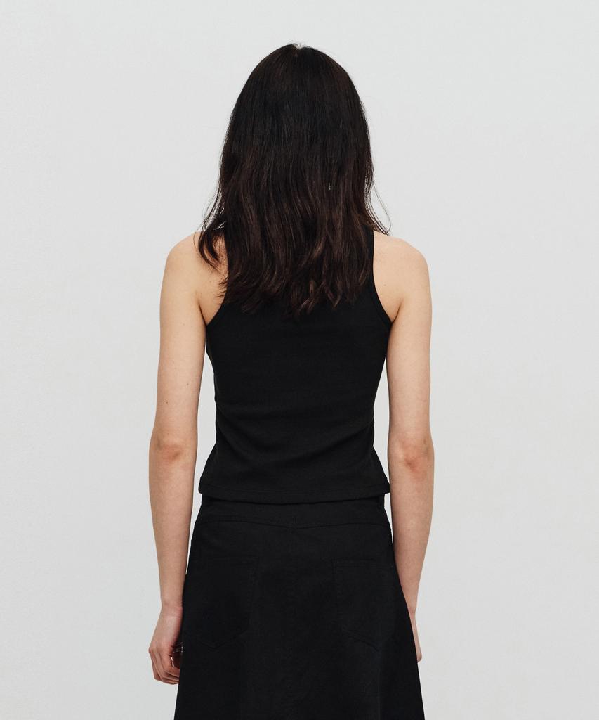 SEALOT Signature Cut Eyelet Basic Sleeveless Top (Black)