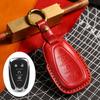 3D Leather Key Cover for Chevy Malibu XL Trax Trailblazer Equinox RS, Full Cover Key Fob Case with Metal Ring, Anti-Scratch