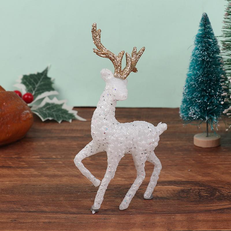 1Pc Weihnachten Hirsch Fee Ornamente Cartoon Tier Statue Shop Display Fenster Schrank Ornamente Märchen Garten Requisiten Kinder Geschenk