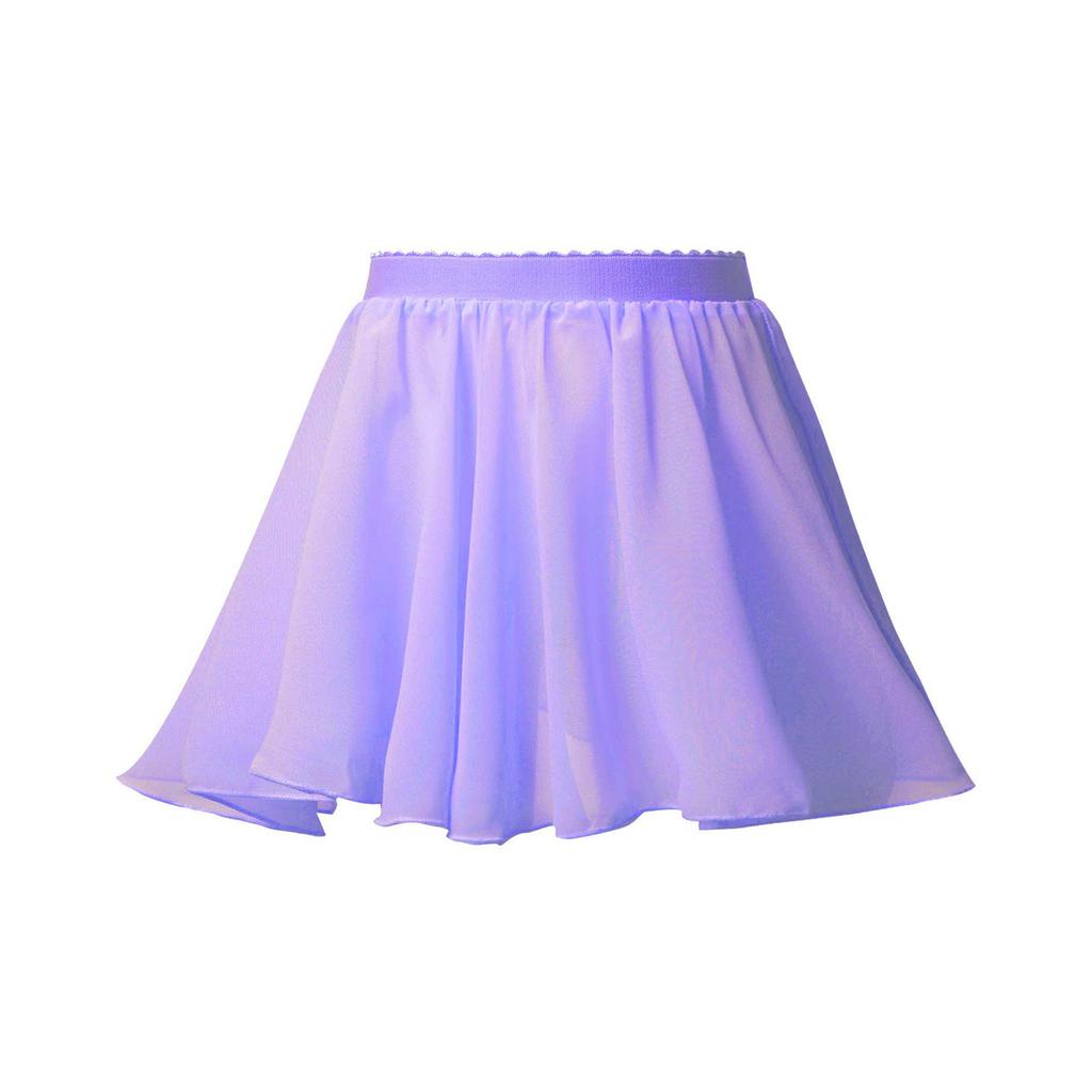 Kids Girls Ballet Wrap Skirts Sheer Chiffon Veil Skirt Dance Over Scarf Pull-on Skirt for Leotards