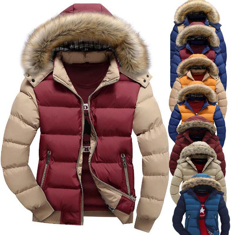 Padded Bubble Fur Hooded Coat Winter Warm Thick Puffer Quilted Jacket Parka**