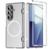 Pouzdro na telefon pro Samsung Galaxy Z Fold 7 Magnetické panty Pevné PC pouzdro s tvrzenou fólií Kryt pro bezdrátové nabíjení Magsafe Galaxy Fold7