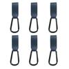 1/2/3/6Pcs Baby Stroller Hook Portable Faux Leather Fastener Tape Diaper Grocery