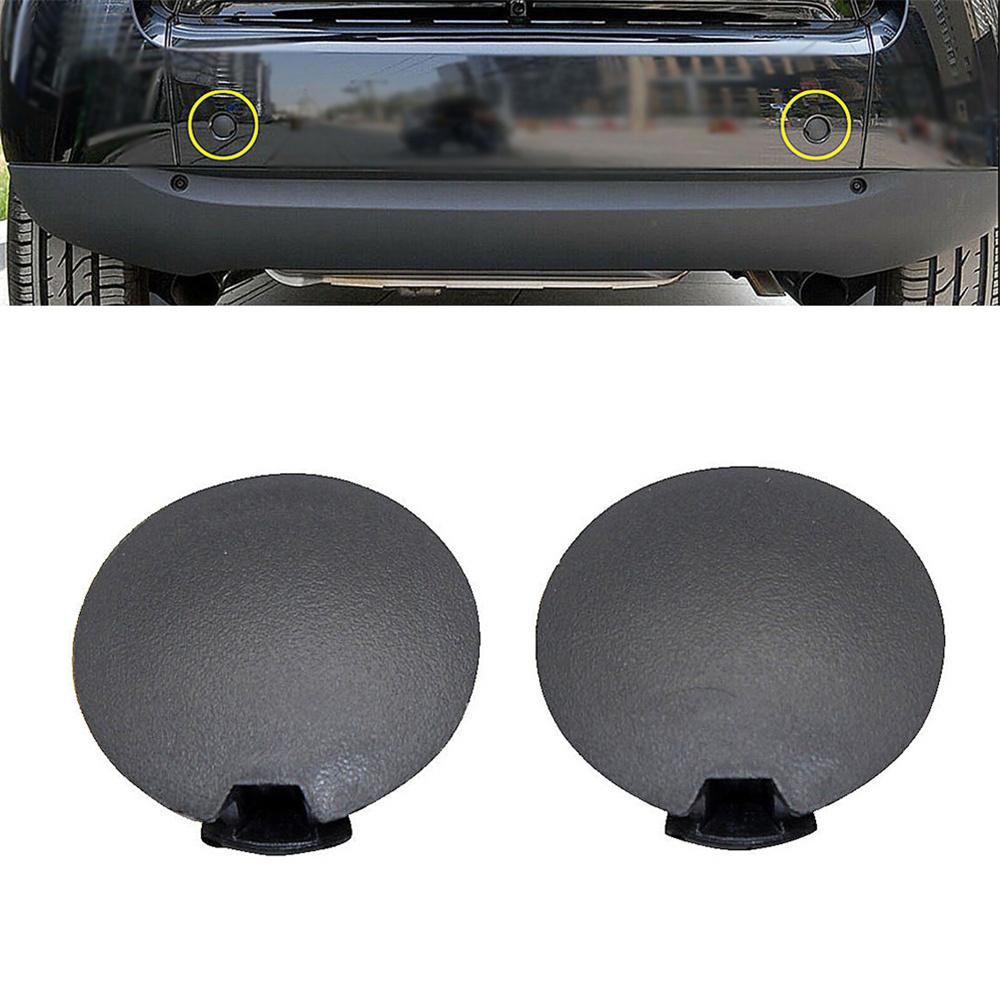2 Pièces Cache Crochet de Remorquage Pare-chocs Arrière Capuchon de Remorquage Noir Pour 2008-2016 Smart Fortwo 451