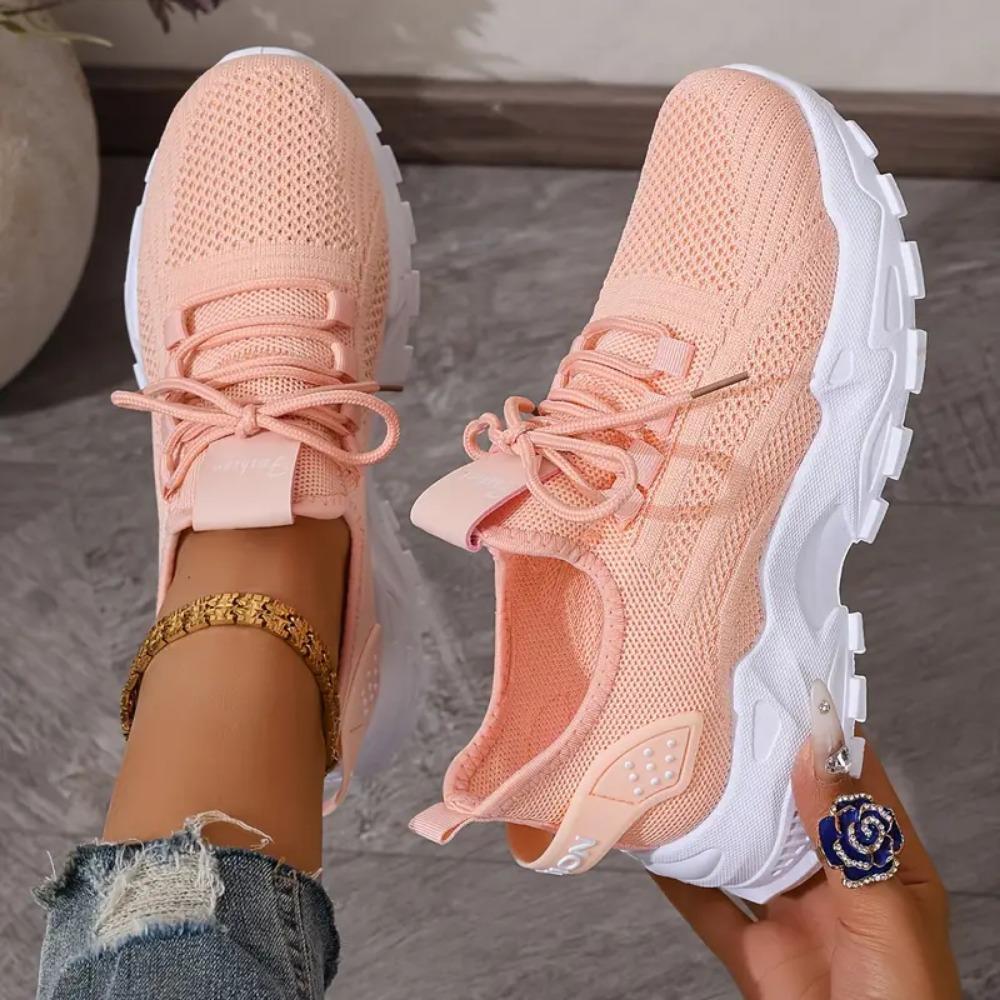 Women's, Breathable, Knitted, Sports Shoes, Comfortable, Low Cut, Running Shoes, Soft Sole, Suitable for All Seasons