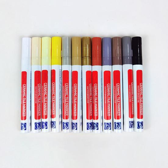Stylo à joint Peinture pour joint de carrelage Marqueur étanche Réparation d'espace de carrelage Stylo couleur pour carrelage Sol Mur Salle de bain Cuisine Outils de réparation