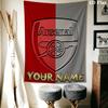 Arazzo da Parete Personalizzato Arsenal Appeso Estetico alla Parete Coperta in Tessuto Stampato Arazzi Decorativi per Camera da Letto Soggiorno Decorazioni per la Casa