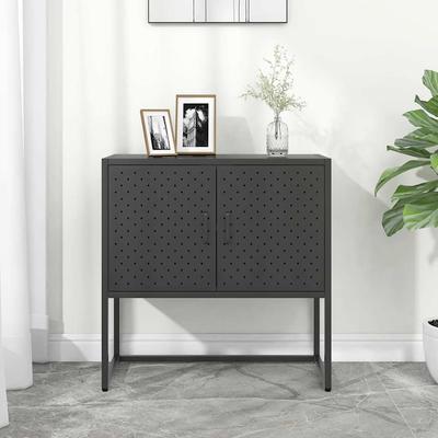Vidaxl Side Cabinet, Anthracite, 75X35X75 Cm, Steel