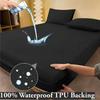 1pc 100% Waterproof TPU Back Fitted Sheet  Soft and Breathable Bed Linen for All Bed Sizes - Single Bed, Double Bed, King Size