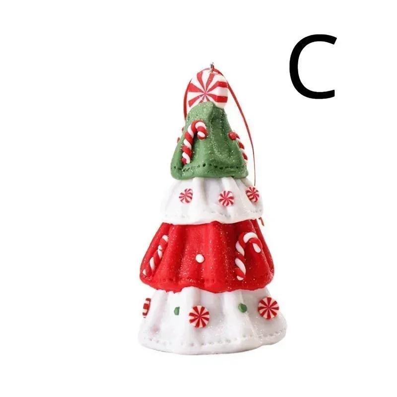 Weihnachtsbaumschmuck Weihnachten Weicher Ton Anhänger Niedlicher Engel Süßigkeiten Baum Hängender Schmuck für Innen Außen Garten Hof Zubehör