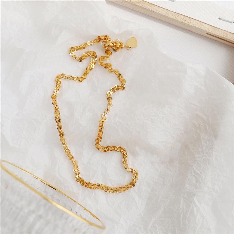 Collana Retro Design Francese Placcata Oro 18K per Donna