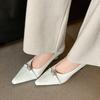2025 Spring New Women's Shoes Fashion Belt Buckle Pointed Single Shoes Women's Thin High Heels Shallow Mouth Temperament Ladyshoes Women