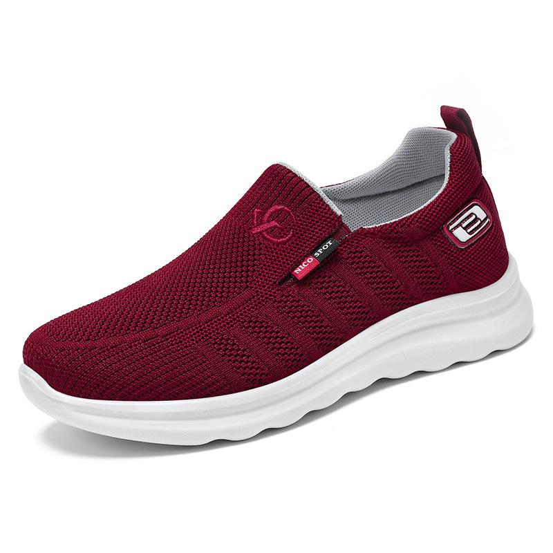 Fashion Women's Cloth Shoes 2024 New Knitted Lightweight Women's Shoes Trendy Soft Sole Comfortable, Breathable, and Leisure Kick On