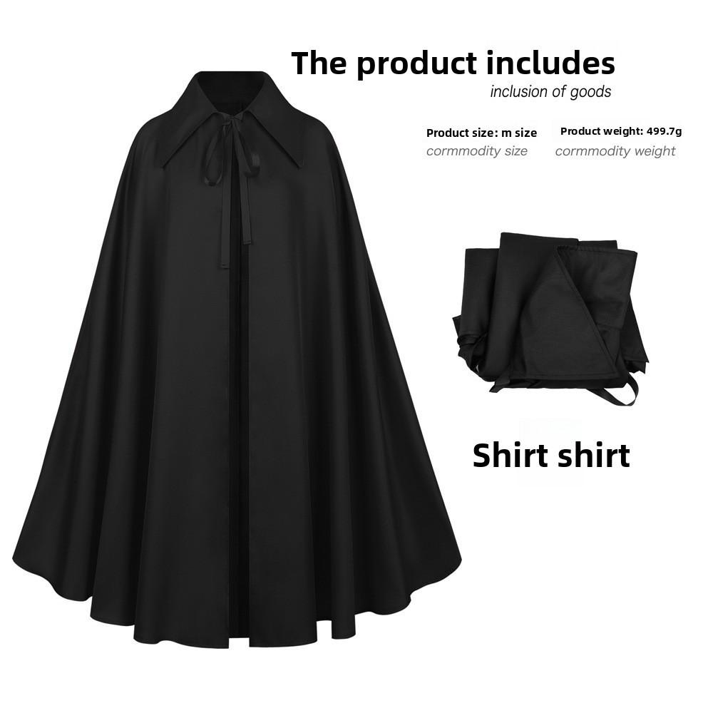 Cape de sorcier fantasy Médiévale Rétro Steampunk Costume Pour Halloween Cosplay Et Fêtes à Thème