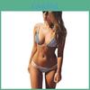 Premium Quality Women's Swimwear Stripe Bikini Set For Stylish Beachwear Fun