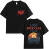 Mgk Lost American Tour 2025-2026 Koszulka z Wykresem dla Mężczyzn i Kobiet Harajuku Retro T-shirt Letni Bawełniany Top Koszulka