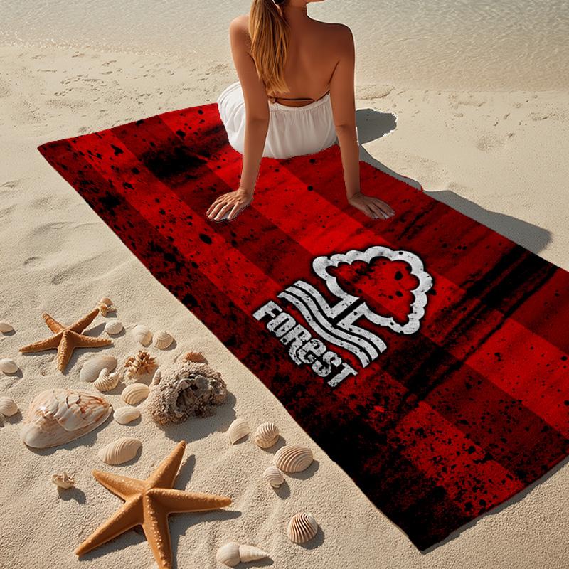 1 Stück Forest Club Emblem Strandtuch - Weiche, Saugfähige Mikrofaser, Leicht, Ideal für den Strand, Partys, Reisen, Camping-Fan-Geschenke