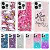 Für iPhone 16 Pro Max Hülle Cartoon Glitzer Treibsand Flüssigabdeckung auf für iPhone 16 Pro Plus 16Pro Max 16ProMax Handyhülle Funda