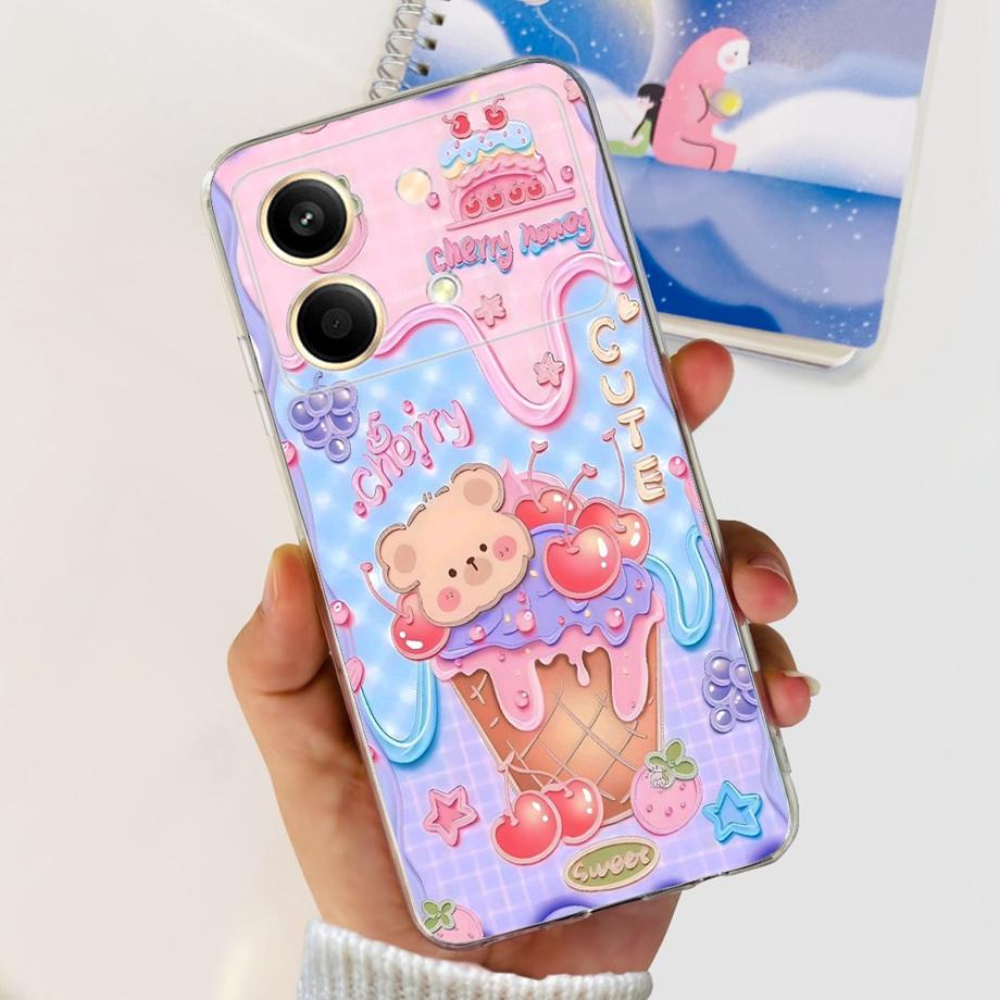 For Xiaomi Poco M6 Pro 4G 5G Poco X6 Pro X6 Neo Phone Case Clear Soft TPU Silicone Back Cover Cool Cartoon Girly Fashion Bumper