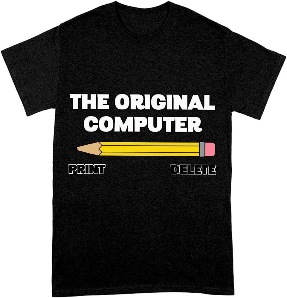 Original computerprinted Tshirt Humorous techthemed casual loosefitting retro top