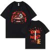 2025 Summer and Autumn Fashion Hip-hop Retro Printed T-shirt Loose and Casual Short-sleeved Men's and Women's Sportswear Top