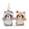 Waschbär-Schlüsselanhänger, 3D-Augen, schöne lange Schwanz-Waschbär-Puppe, Plüschtiere, Ornament, weiche Stofftierpuppe für Schlüsselanhänger, Anhänger, Rucksack, Dekoration, Mädchen-Geschenk