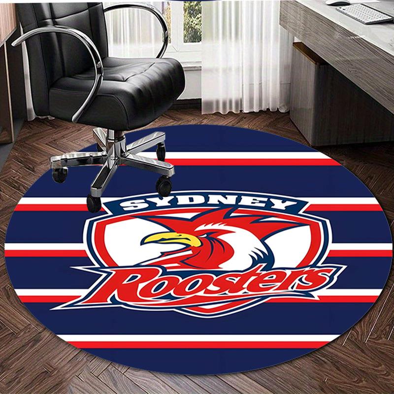 1pc Football Team (23) Print Round Carpet Chair Round Carpet Suitable for Bedroom Living Room Home Decorative Carpet