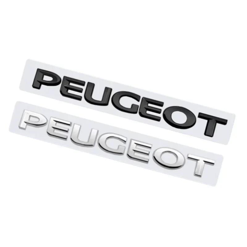ABS Car Letter Emblem Rear Trunk Badge Sticker Decoration for Peugeot 107 108 206 207 208 301 306 307 308 407 408 2008 4008 5008