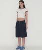 Tteolseutikeulleob Side Studded Bermuda Jeans - Dark Blue (Unisex)