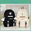 Large Capacity Yummy Letter Print Nylon Backpack For Girls And Boys With Breathable Design For School And College Use