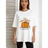 Halloween T-shirt Met Pompoen En Trick Or Treat Print Voor Dames Casual Kleding Feestkostuum Seizoensgebonden Mode Top