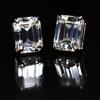 Synthetic White Moissanite Earring Flawless Emerald Cut 17.15 Ct Pair Gemstone Jewelry Gift